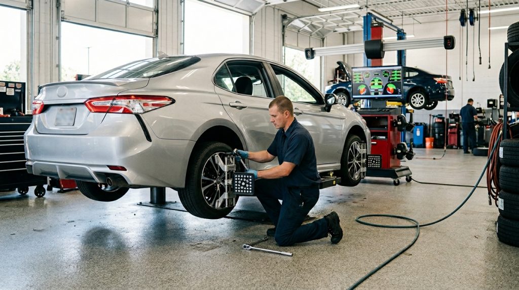 Regular tire rotation and proper wheel alignment help tires wear evenly and last longer.